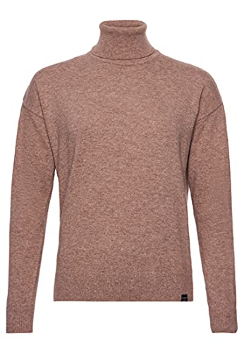 Superdry Lambswool Roll Neck Sweter damski, Mid Carmel Marl, 36