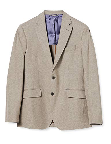 Hackett London Męska kurtka z dzianiny pique, Brązowy (951 taupe 951), X-Large (Manufacturer size: 46)