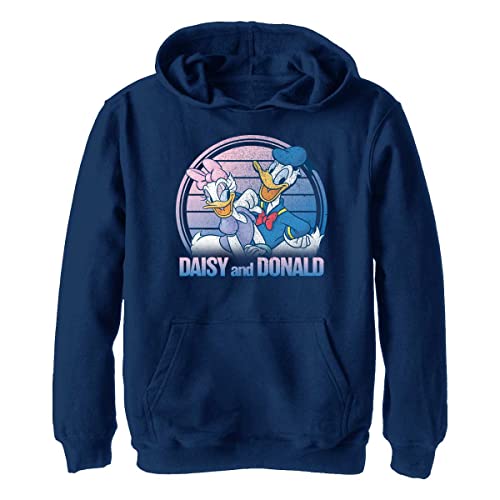 Disney Chłopięca bluza z kapturem Daisy i Donald, Navy Heather, L