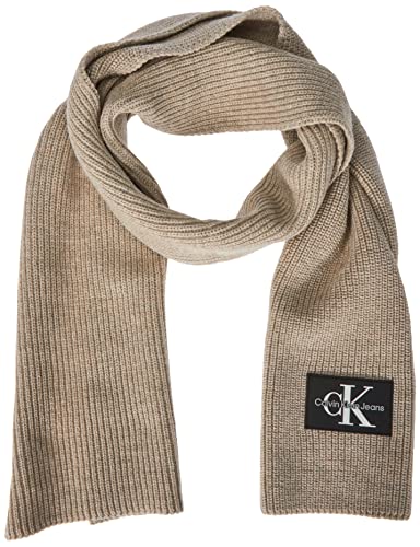 Calvin Klein Jeans Damski MONOLOGO łata szalik CKJ, skorupa na jajko, jeden rozmiar