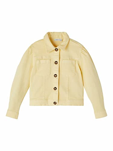 NAME IT Kurtka dziewczęca Twill-, Podwójny krem, 140 cm