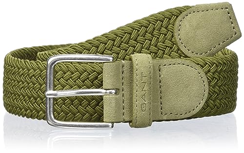 GANT Męski elastyczny pasek pleciony, ciepły Surplus Green, standardowy, Warm Surplus Green, jeden rozmiar