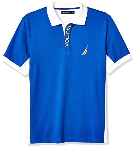 Nautica Męska koszulka polo Short Sleeve Color Block Performance Pique