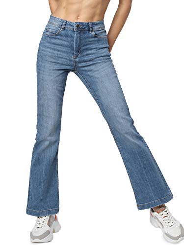Jacqueline de Yong NOS Jeansy damskie JDYELIA FLARED RW DNM NOOS jeans, Medium Blue Denim, 26