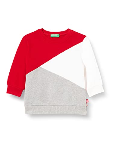 United Colors of Benetton Chłopięca bluza z kapturem, Rosso 015, 3 Miesiące