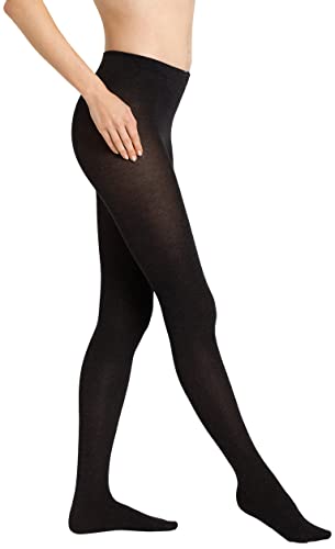 Camano Damskie legginsy Online Women Comfort Soft Cotton Tights 2p, czarne, 48-50