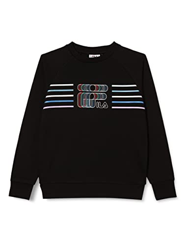 FILA Chłopięca bluza z nadrukiem Shields Graphic, czarna, 146/152, czarny, 146-152