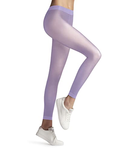 FALKE Kobiety Legginsy Matt Deluxe 30 DEN W LE Przezroczyste 30 Den przezroczyste jednokolorowe 1 Para, Fioletowy (Lupine 6903), S