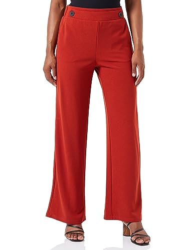 Bestseller A/S Damskie spodnie VMLIVANAYA HR Wide Pant NOOS, Red Ochre, S/32, Red Ochre, S x 32L