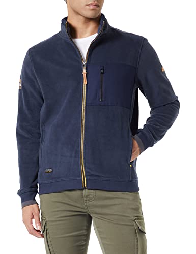 camel active Męska kurtka z dzianiny 409400/8W34, Night Blue, L