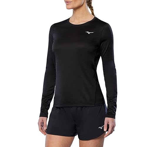 Mizuno Damska koszulka Impulse Core Ls, Czarny, M