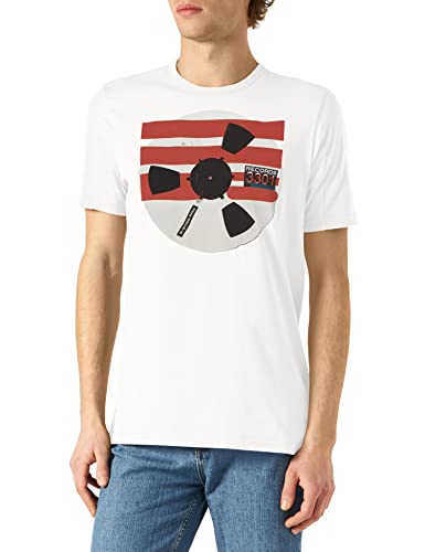 G-STAR RAW Record Reel Slim T-Shirt męski, Be?owy (Milk 336-111), XS