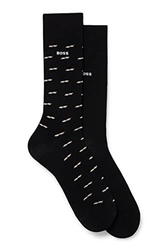 BOSS Męskie skarpety 2P RS mini MC Regular Socks, czarne, 39-42, czarny, 42 EU