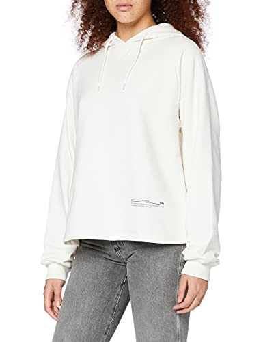 NA-KD Damska bluza z kapturem z nadrukiem dobrej woli, Off-White, XS