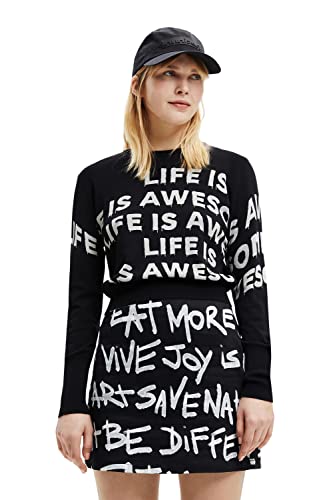 Desigual Sweter damski, czarny, XL