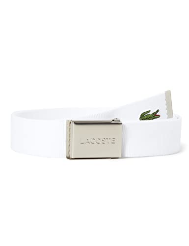 Lacoste Pasek męski, Biały, 110