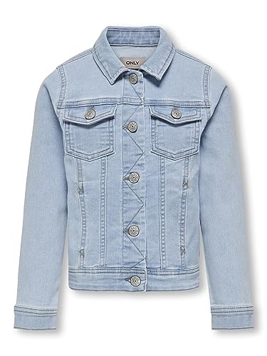 ONLY Dziewczęca Konsara Light Blue DNM Jacket Noos kurtka, jasnoniebieski (light blue denim), 9 Lata
