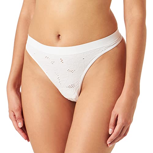 women'secret Damskie stringi bawełniane majtki, białe standardowe, M
