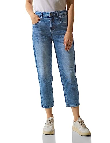 Street One Damskie spodnie jeansowe High Waist, Brilliant Indigo Wash, 32W / 26L