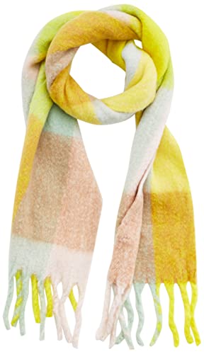 ONLY Women's ONLAGNES Life Woven Scarf Acc szalik, Maize/Checks:Multi Colour Check, ONE Size, Maize/Checks:MULTI COLOUR CHECK, jeden rozmiar