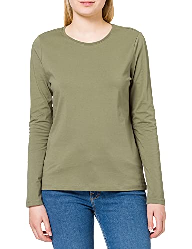 PIECES Damska koszulka z długim rękawem Pcria Ls New Tee Noos Bc, Deep Lichen Green/Detail:cp, XS