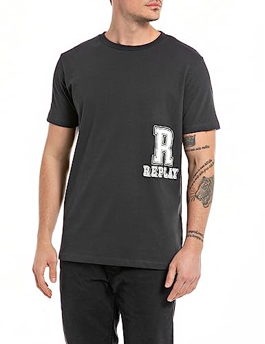 Replay T-shirt męski, Nearly Black 998, XXL