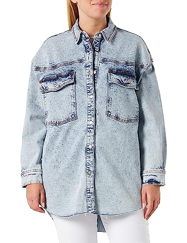 HUGO Damska kurtka jeansowa Gelena, Turquoise/Aqua445, M