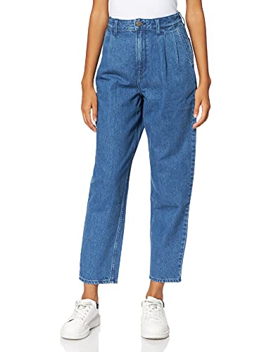 Lee Pleated Stella Taper dżinsy damskie, Washed Nova, 24W / 31L