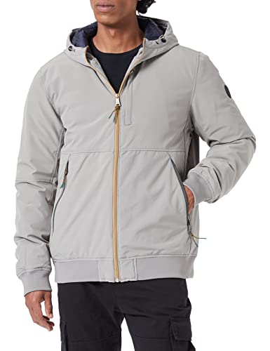 Scotch & Soda Męska kurtka z kapturem ze stretchem, Stal 0562, L