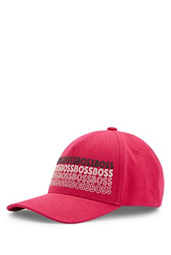 BOSS Męska czapka z daszkiem High Tech Prep z bawełny twill z nadrukiem logo, Rosa, jeden rozmiar