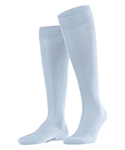 FALKE Mężczyźni Podkolanówki Tiago M KH Organiczna Bawełna długie jednokolorowe 1 Para, Niebieski (Light Blue 6594), 41-42