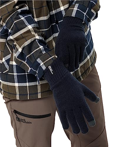 Jack Wolfskin Unisex Rib Glove rękawiczki, Night Blue, L, niebieski (Night Blue), L