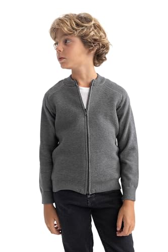 DeFacto Boy's Tricot kardigan/bolerko, szary, 13-14 lat