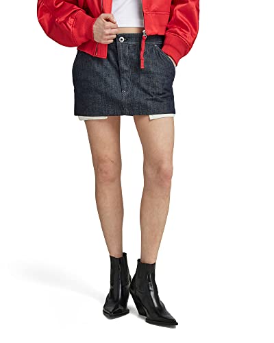 G-STAR RAW Damska spódnica robocza mini spódniczka, Niebieski (Stay Raw Denim D22999-d301-d926), 27W