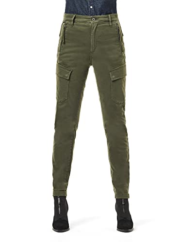 G-STAR RAW Damskie spodnie High G-Shape Cargo Skinny, Zielony (Dk Algae Gd C106-c026), 27W / 32L
