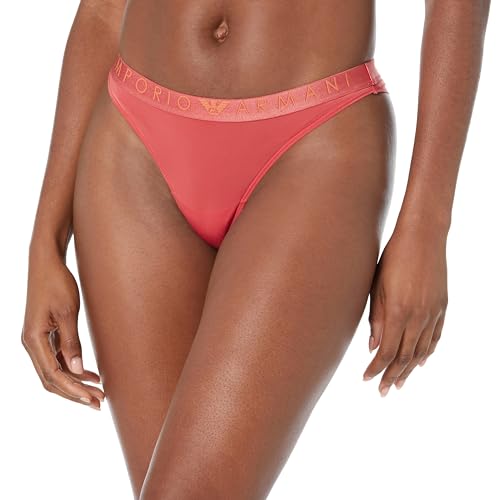 Emporio Armani Damskie figi brazylijskie Iconic z mikrofibry, Cynamon, M