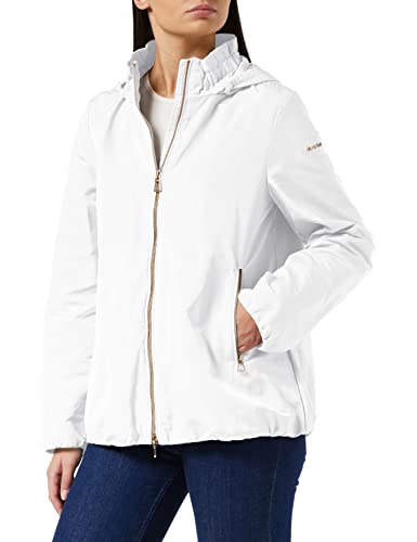 Geox W Nayomi Short Jkt Płaszcze męskie damskie, Biały (Blanc F1445), 42