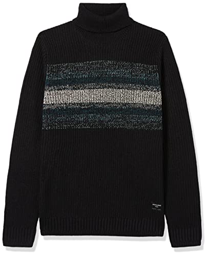 JACK & JONES Jcofriday Knit Roll Neck sweter męski, czarny, S