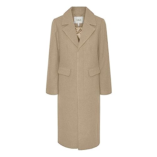 YAS Damski płaszcz YASLIMA LS Wool Mix Coat S. NOOS, Nomad, XL, Nomad, XL