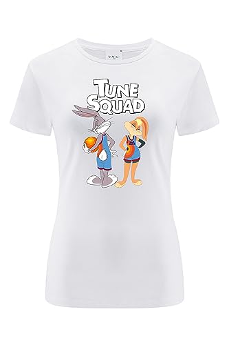 ERT GROUP oryginalny i oficjalnie licencjonowany Looney Tunes biały T-shirt damski wzór Space Jam 022, jednostronny nadruk, rozmiar XL, Space Jam 022 Biały, XL