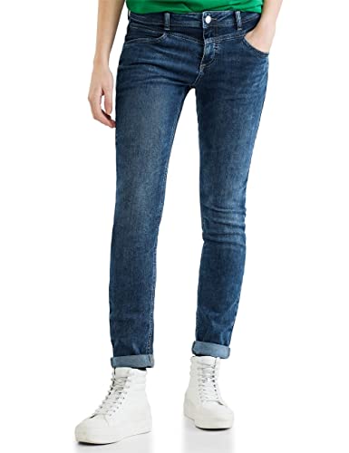 Street One Damskie spodnie jeansowe w stylu Jane, Deep Indigo Used Wash, 32W / 32L