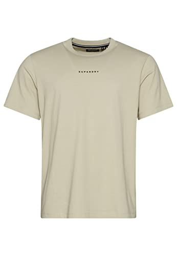 Superdry Koszulka męska z nadrukiem, Willow Grey, S