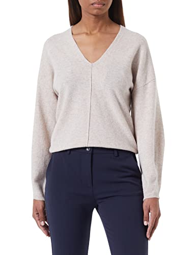 Sisley Damska bluza z dekoltem w serek L/S 1044M400B, biała, 91Z, XL