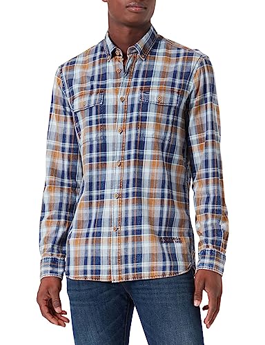 Camel Active Męska Koszula 409119/8S19, Niebieska (Denim Blue), M