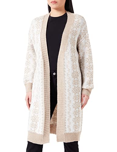 usha BLUE LABEL Damski kardigan z otwartą dzianiną, beż kremowy, XL-XXL