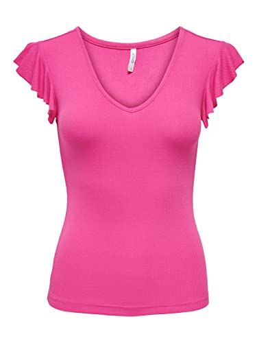 Bestseller A/S Damskie ONLBELIA S/L JRS NOOS Top, fuksja Purple, XXS, fuksja, purpurowy, XXS