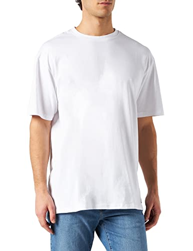 Urban Classics Męski T-shirt Triangle Tee, krótki rękaw, top dla mężczyzn, dostępny w 2 kolorach, rozmiary S - 5XL, biały, M