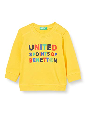 United Colors of Benetton Chłopięca bluza z kapturem Maglia G/C M/L, Lemon Chrome 0t5, 62