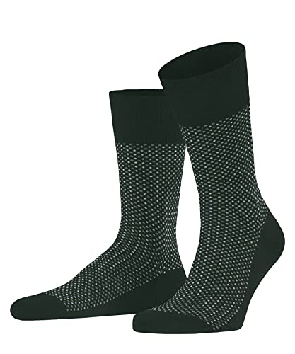 FALKE Mężczyźni Skarpety Uptown Tie M SO Bawełna z wzorem 1 Para, Zielony (Hunter Green 7441), 39-40