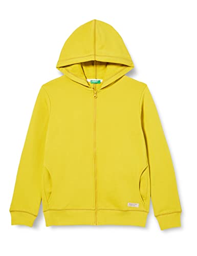 United Colors of Benetton Chłopięca bluza z kapturem z długim rękawem, musztardowy żółty 26b, 130